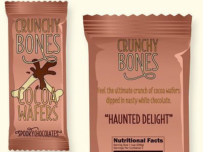 CRUNCHY BONES art direction chocolate creepy devil evil food ghost halloween illustration merchandise package design satan scary spooky zombie