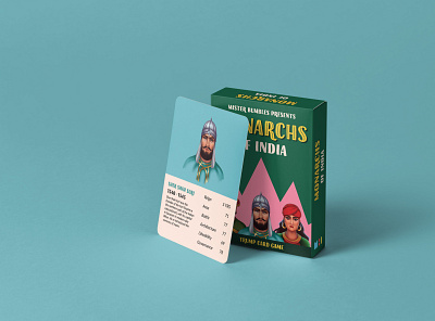 Monarchs of India — Trump Card Game branding card game graphic design history illustration king logo queen trump typography