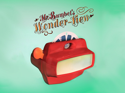 Mr. Bumbel's Wonder View 3D art direction brand brandon chattering teeth childhood children clothes fashion fun game illustration kids merchandise modelling museum oil package design packaging paint play simple slinky t shirt tee toy toys tshirt view master viewmaster vintage