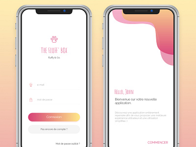 Mobile login app design ui