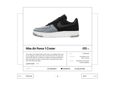 Day 055 Add To add to cart card checkout collection favorites price shoe simple design store