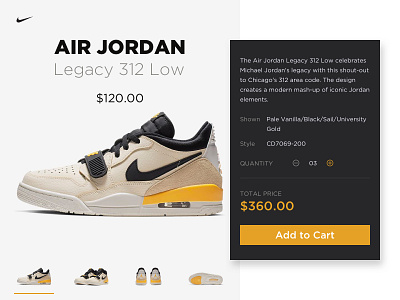 Day 002 Product Card air jordan cart nike shoes shop