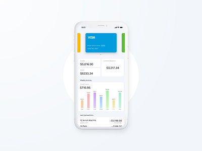 Day 023 Wallet activity balance card credit credit card currency debit expense flat money transaction ui wallet week