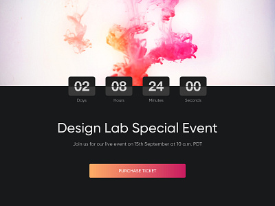 Day 026 Event Box countdown design event purchase ticket timer ui