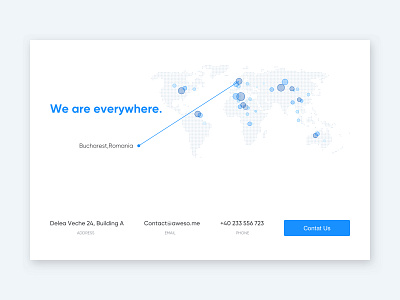 Day 047 - Contact Card about about us card contact info location map ui