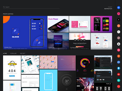 Day 052 Daily Inspiration blog clean daily inspiration dark dark ui flat inspiration search ui website