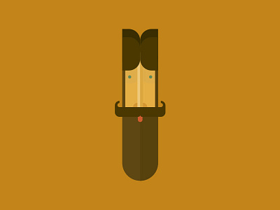 Logger Dude 2 beard face flat illustration logger lumberjack minnesota moustache orange