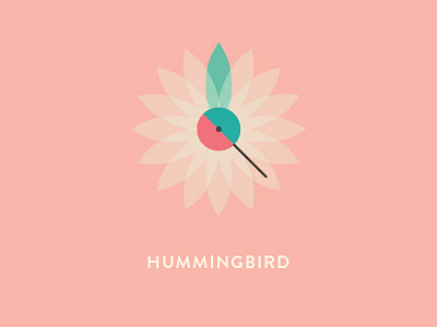 Hummingbird Illlustration bird flat illustration fly geometric hummingbird illustration nature poster