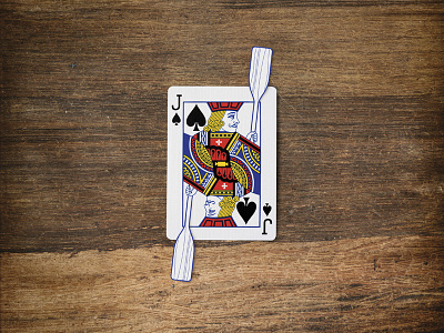 Paddling Jack cabin card casino concept jack minnesota playing card wood woods