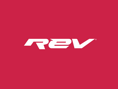 Rev Logo and Naming Project athletic e logo performance r racing red sans sport type typography v