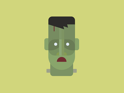Frankenstein Persona flat flat illustrations frankenstein geometric green icon illlustration monster social media