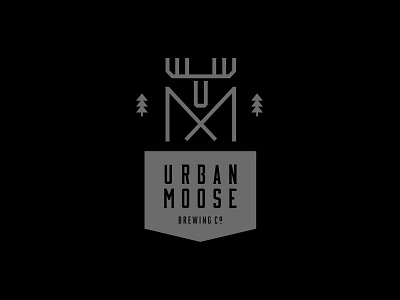 Urban Moose Brewing Company beer brewing craft beer icon logo modern moonshiner moose