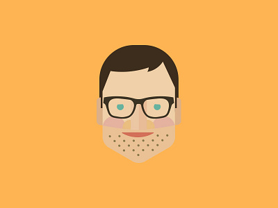 Jay Baer Illustration face flat illustration illustration orange profile social social media