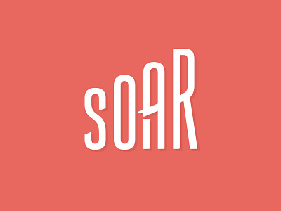 SOAR Careers Logo banner career condensed flag identity logo red step type typography