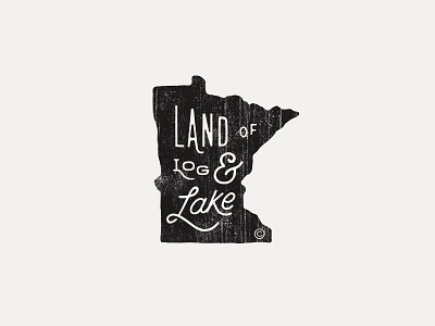 Land of Log & Lake Logo identity lake log logo minnesota state typography