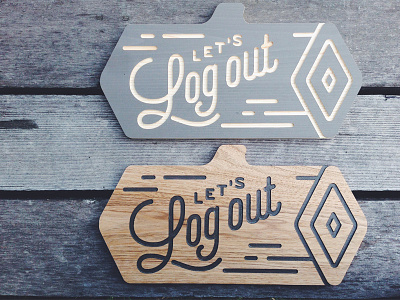 Logout /// Limited Edition cnc custom logo logout minnesota sign wood wood carving