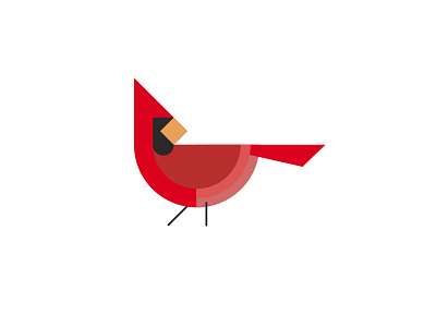 Cardinal Illustration bird cardinal flat geometric illustration north northern red