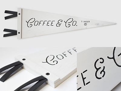 Coffee & Co. // Wood Pennant cnc coffee handcrafted handmade lettering pennant sign typography wood