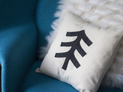 TIMBR® Tree Accent Pillow accessory cotton fabric handmade home logo pillow sham tree