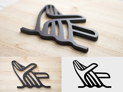 Whale Logo // Wood Sign black cnc logo pine plank sign signage whale wood