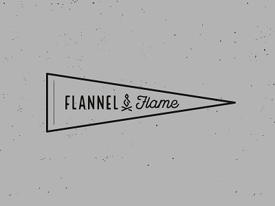 Flannel & Flame // Wood Pennant ampersand cnc fire flame flannel pennant wood wordmark