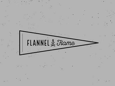 Flannel & Flame // Wood Pennant ampersand cnc fire flame flannel pennant wood wordmark