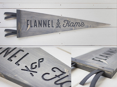 Flannel & Flame // Wood Pennant