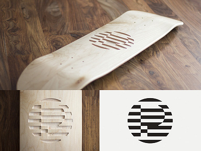 Skateboard Carving circle cnc duluth logo maple skateboard wood
