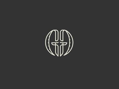 Giant Goat Logo face g goat head horns ibex logo monoline typography