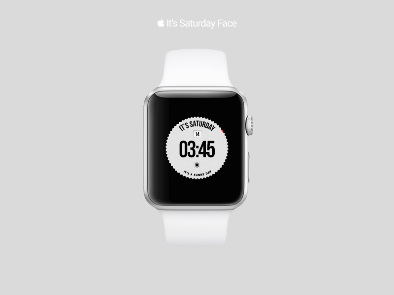  It's Saturday Face apple watch face