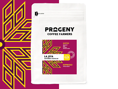 Progeny Coffee - La Jefa coffee packaging