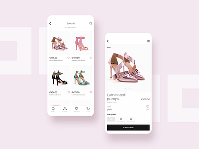 Elisabetta Franchi app fashion fashion app pink shoes shop store ui web women