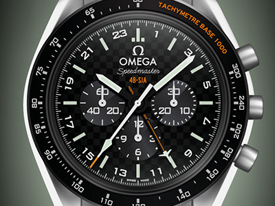 Omega Watch aau gradient mesh illustration illustrator omega speedmaster watch wnm
