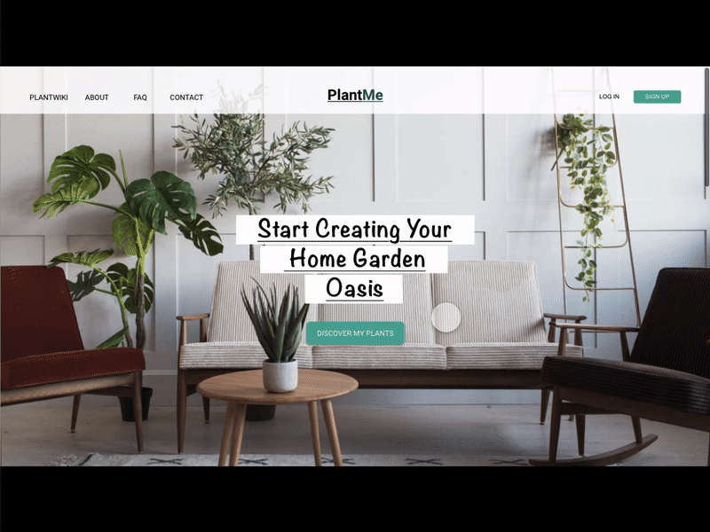 PlantMe Website Design