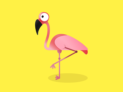 Big Eyed Flamingo adobe animal cute flamingo illustrator