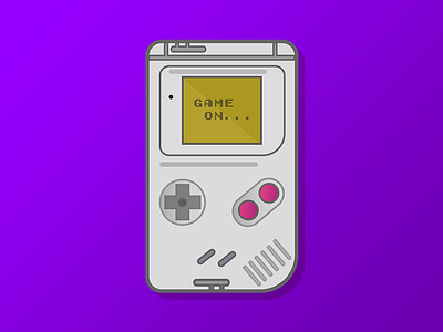 Gameboy gaming illustration oldschool