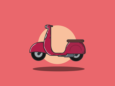 Scooter adobe illustrator vehicle