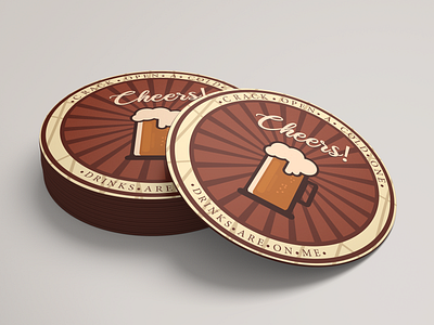 Crack Open A Cold One, Coasters. beer coasters drink stickermule