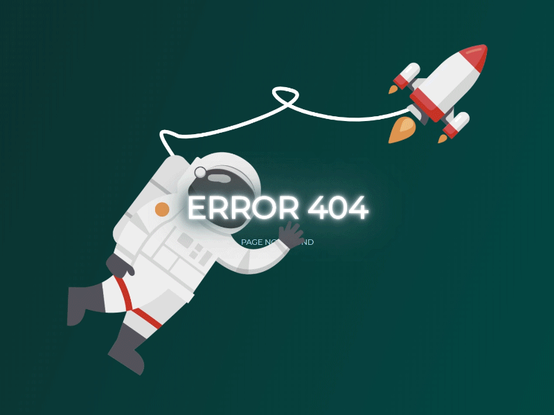 Lost in space - 404 error page 404 404 error animation background design logo lottie page rocket svg ui ui design vector web webdesign
