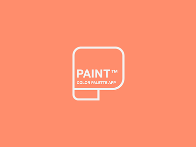 "Paint" Logo clean color design graphic design grind local minimal modern orange paint pantone thirtylogos