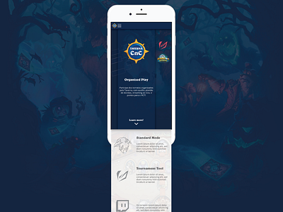 Landing Page - #dailyUI #003 003 dailyui exercise hearthstone landing page mobile