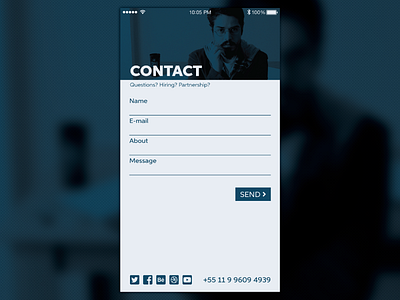 Contact Us - #DailyUI #028 contact us contactus dailyui iphone message mobile uid uidesign uxd