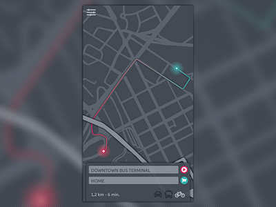 Map - #DailyUI #029 bike daily ui dailyui gps map mobile tracking uid uidesign uxd