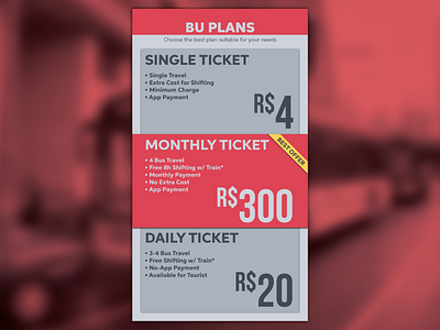 Pricing - #DailyUI #030 android bestoffer dailyui iphone pricing transportation uid uxd