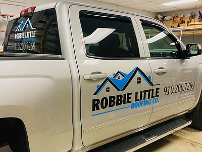 Robbie Little Roofing Co. vehicle vinyl design & installation