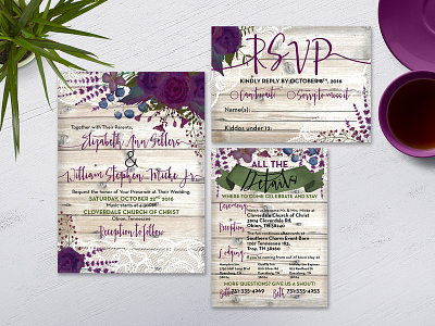 Sellers-Micke Wedded Bliss graphic design print design wedding invitation