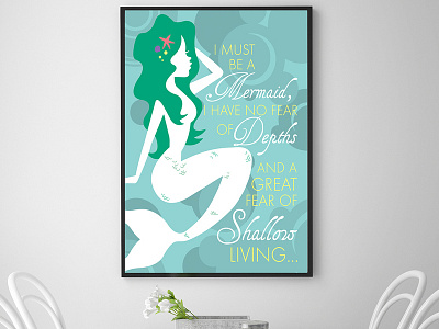 Mermaid Poster graphic design illustration poster design print design