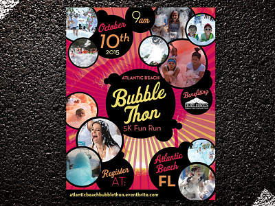 Bubble-Thon advertisement flyer graphic design print design