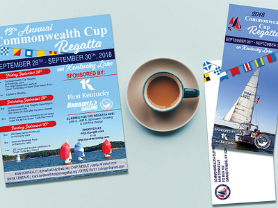 Commonwealth Cup Regatta advertisement design flyer graphic design print design