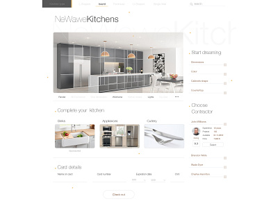 NeWaveKitchens concept design landing page ui ux web